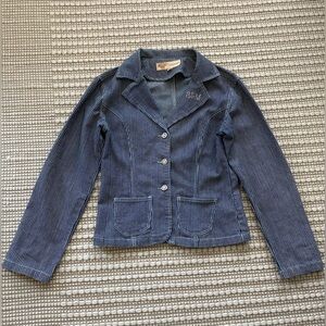 Women's Blue Striped Jacket